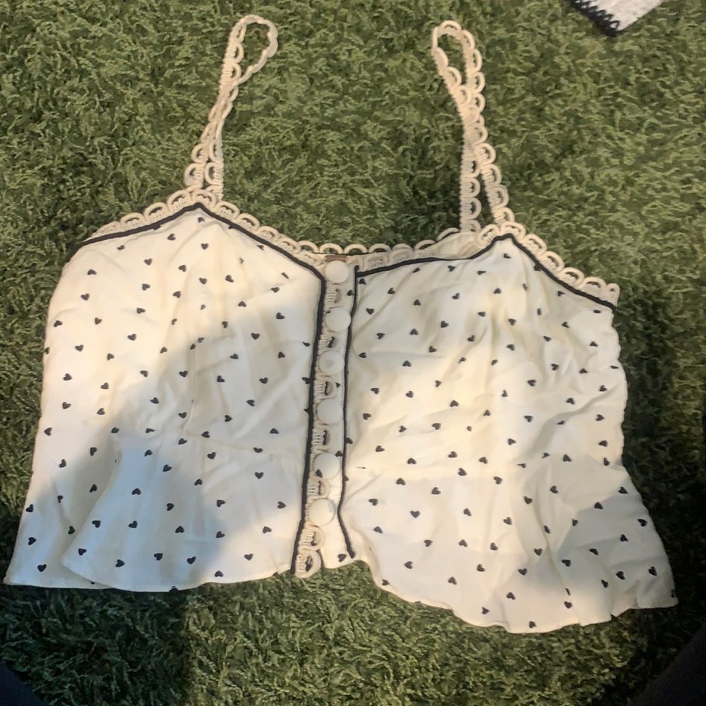 Free People heart detailed tank